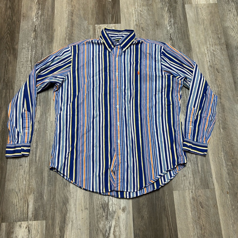 Ralph Lauren Striped Classic Fit Colorful Button down Size XL